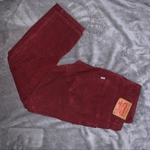 Red corduroy Levi’s